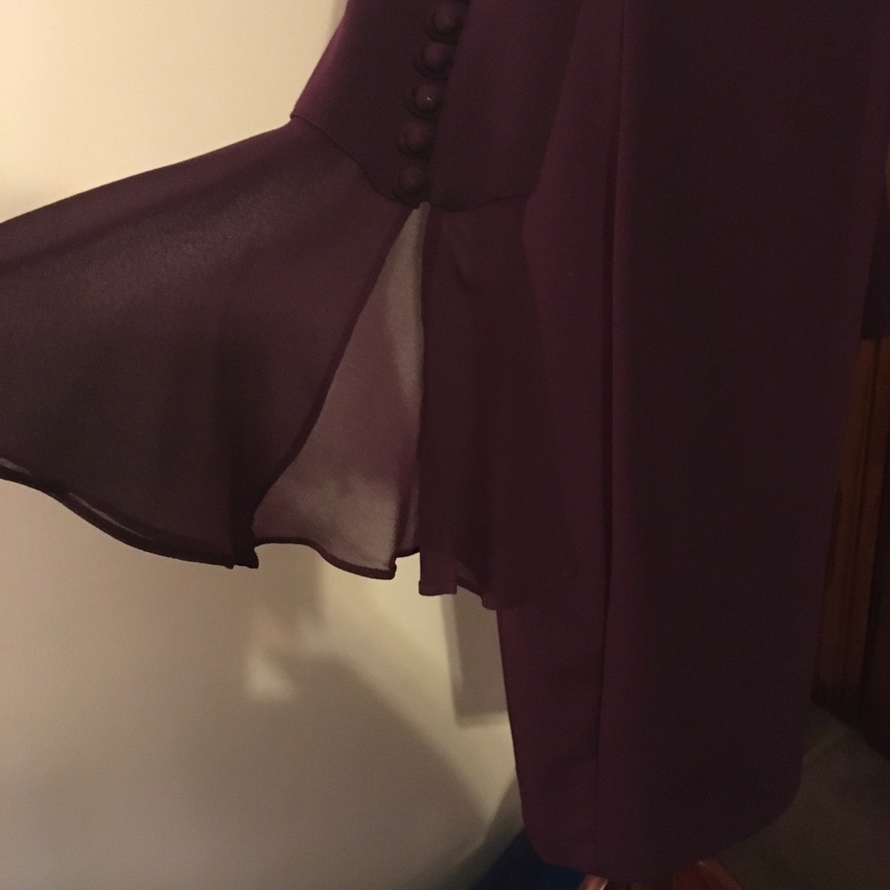 Calvin Klein Long Sleeve Sheath Dress in Plum - Picture 5 of 7